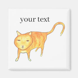 Cute Apathetic Orange Cat Magneet