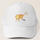 Cute Apathetic Orange Cat Trucker Pet (Voorkant)