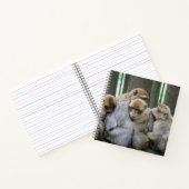 Cute Ape Family Group Hug Photography Notitieboek (Binnen)