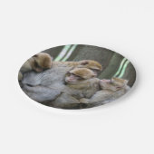 Cute Ape Family Group Hug Photography Papieren Bordje (Gekanteld)