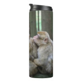 Cute Ape Family Group Hug Photography Thermosbeker (Geroteerd rechts)