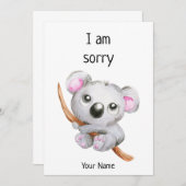 Cute apology/I-sorry/Forgave me coala-naamkaart Kaart (Voorkant / Achterkant)