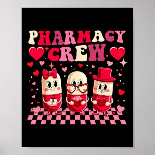 Cute Apotheek Valentijn Crew Pillen Voor Apotheek Poster
