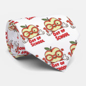 Cute Apple 100th Day of School Funny Gifts Stropdas (Opgerold)