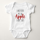 Cute Apple Baby Bodysuit (Voorkant)