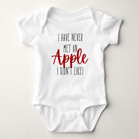 Cute Apple Baby Bodysuit (Voorkant)