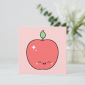 Cute Apple Birthday Kaart (Staand voorkant)