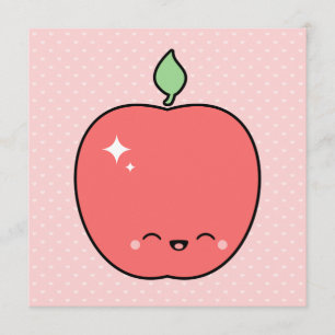 Cute Apple Birthday Kaart