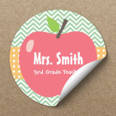 Cute Apple Chevron Stripes Stickers