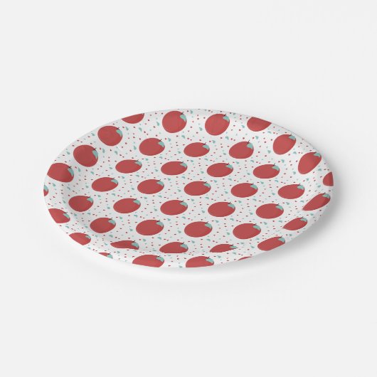 Cute Apple Confetti Birthday Party Papieren Bordje (Gekanteld)