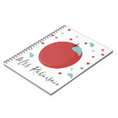 Cute Apple Confetti Teachers Name Notitieboek (Linkerzijde)