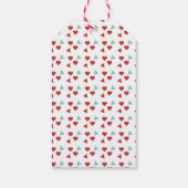 Cute Apple Confetti Verjaardag Rood Teal Cadeaulabel (Achterkant)
