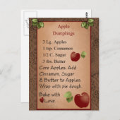 Cute Apple Dumplings Briefkaart (Voorkant / Achterkant)