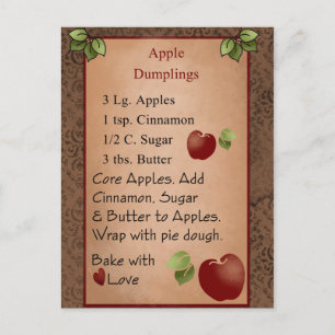Cute Apple Dumplings Briefkaart
