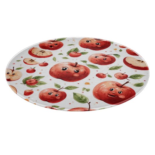 Cute Apple Faces  Snijplank (Hoek)