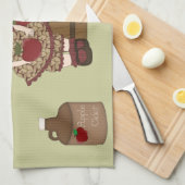 Cute Apple Herfst Keukenhanddoek (Quarter Fold)