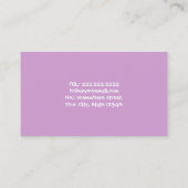 Cute Apple Lavender Stippen Teacher Visitekaartje (Achterkant)