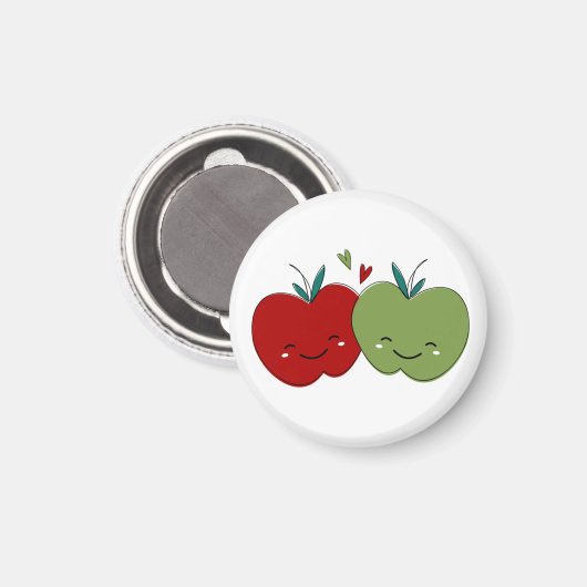 Cute Apple Magneet (Voorkant / Achterkant)
