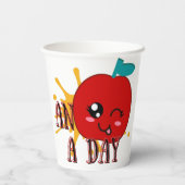 Cute Apple Papieren Bekers (Achterkant)