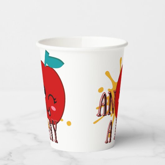 Cute Apple Papieren Bekers (Links)
