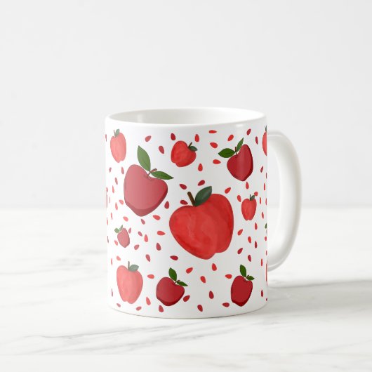 Cute Apple Pattern Koffiemok (Voorkant rechts)