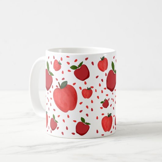 Cute Apple Pattern Koffiemok (Voorkant links)