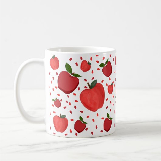 Cute Apple Pattern Koffiemok (Links)