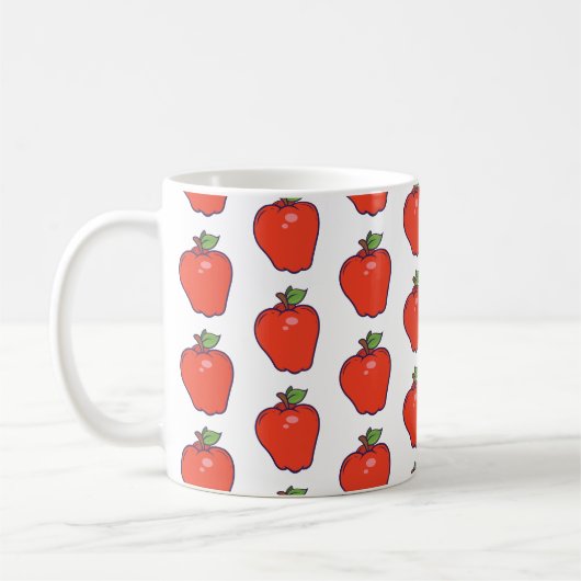Cute Apple Pattern Koffiemok (Links)