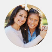 Cute Apple Pattern Teacher Appreciation Foto Metalen Ornament (Achterkant)