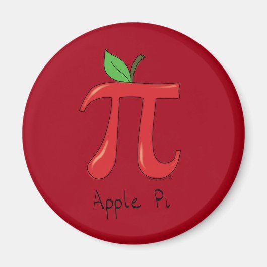 Cute Apple Pi Symbol Wiskunde Leraar Magneet (Voorkant)