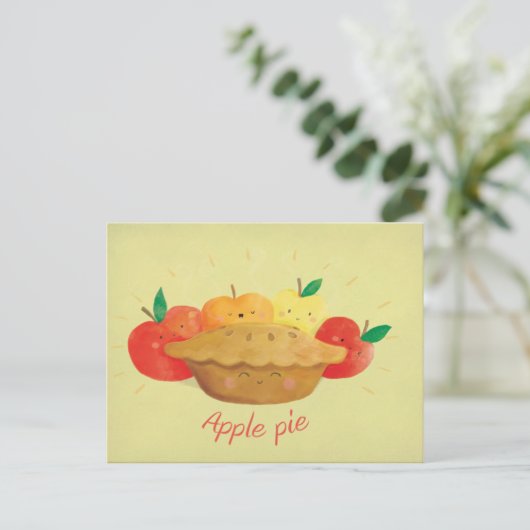 Cute Apple Pie Briefkaart (Staand voorkant)