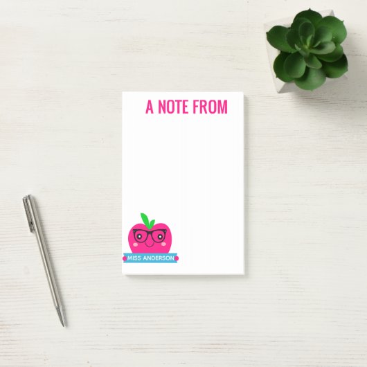 Cute Apple Post It Notes for Teachers (Kantoor)