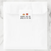 Cute Apple Quote Square Sticker (Tas)