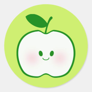 Cute Apple Ronde Sticker