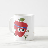 Cute Apple Runner Koffiemok (Voorkant links)