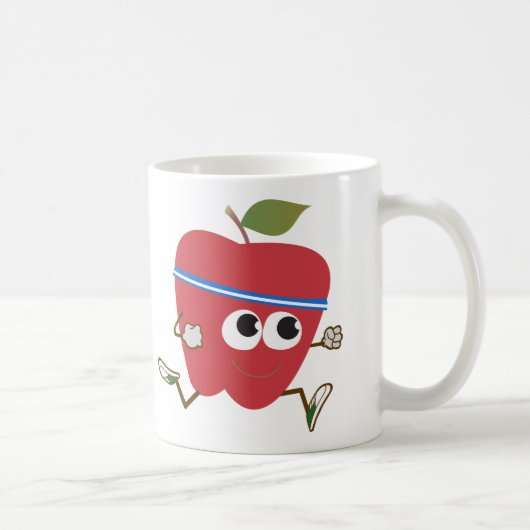 Cute Apple Runner Koffiemok (Rechts)