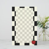 Cute Apple Stationery Briefpapier (Staand voorkant)