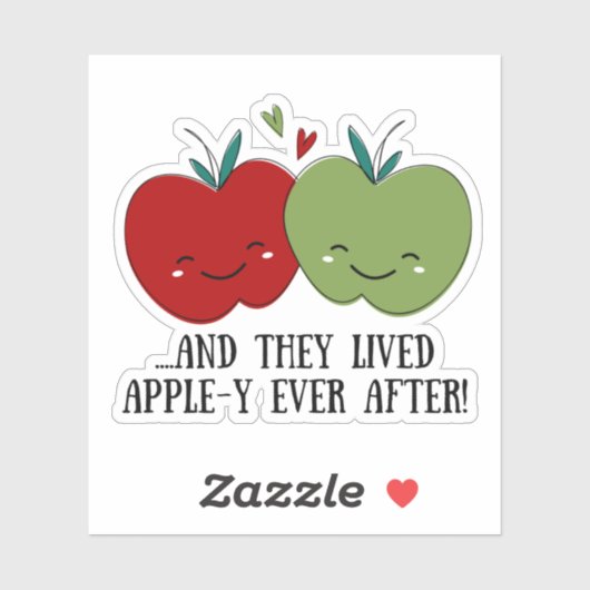 Cute Apple Sticker (Vel)
