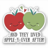 Cute Apple Sticker (Voorkant)