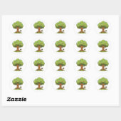 Cute Apple Tree Cartoon Illustration Sticker (Vel)