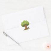 Cute Apple Tree Cartoon Illustration Sticker (Envelop)