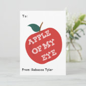 Cute Apple van mijn Eye Classroom Valentijnsdag Feestdagenkaart (Staand voorkant)