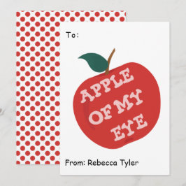 Cute Apple van mijn Eye Classroom Valentijnsdag Feestdagenkaart
