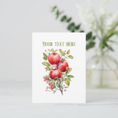 Cute apple vendors customizable briefkaart (Staand voorkant)