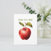 Cute apple vendors customizable  briefkaart (Staand voorkant)