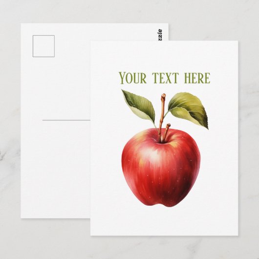 Cute apple vendors customizable  briefkaart (Voorkant / Achterkant)