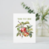 Cute apple vendors customizable  briefkaart (Staand voorkant)