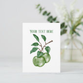Cute apple vendors customizable  briefkaart (Staand voorkant)