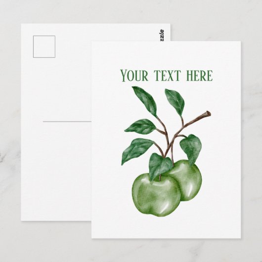 Cute apple vendors customizable  briefkaart (Voorkant / Achterkant)