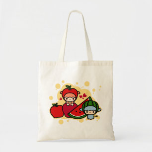 Cute apple watermelon en kawaii pet tote bag